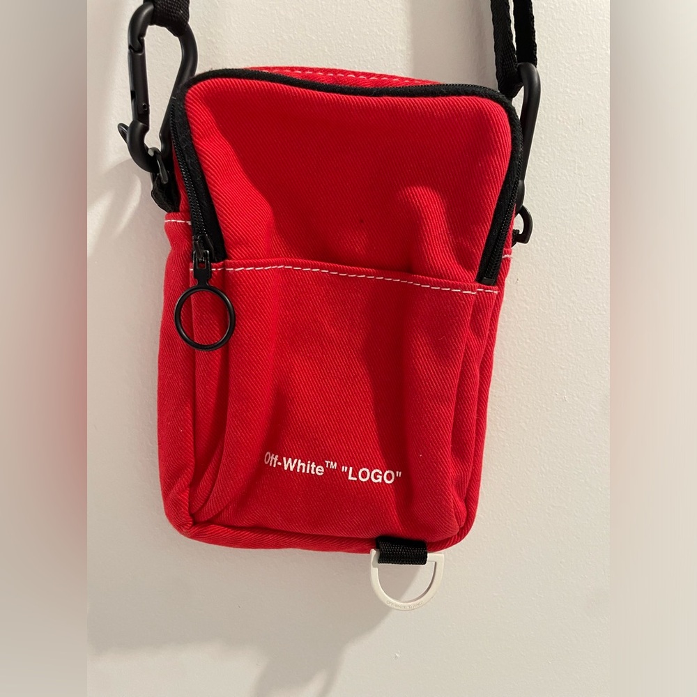 Red Off-White Shoulder Bag